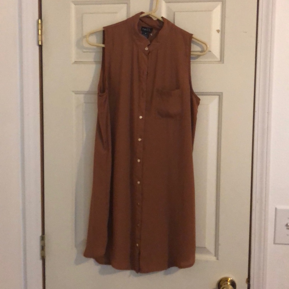 Sheer button up dress